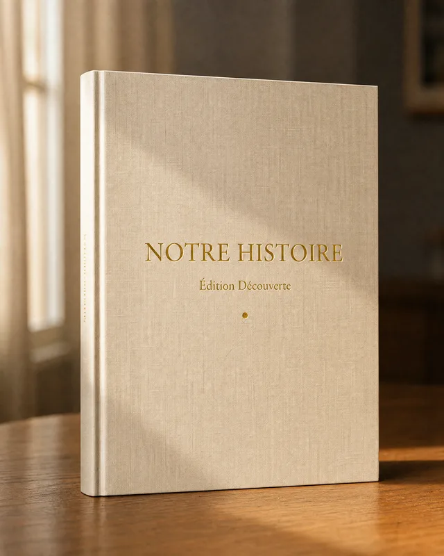 Livre de mémoire familiale Nostoria — formule Découverte