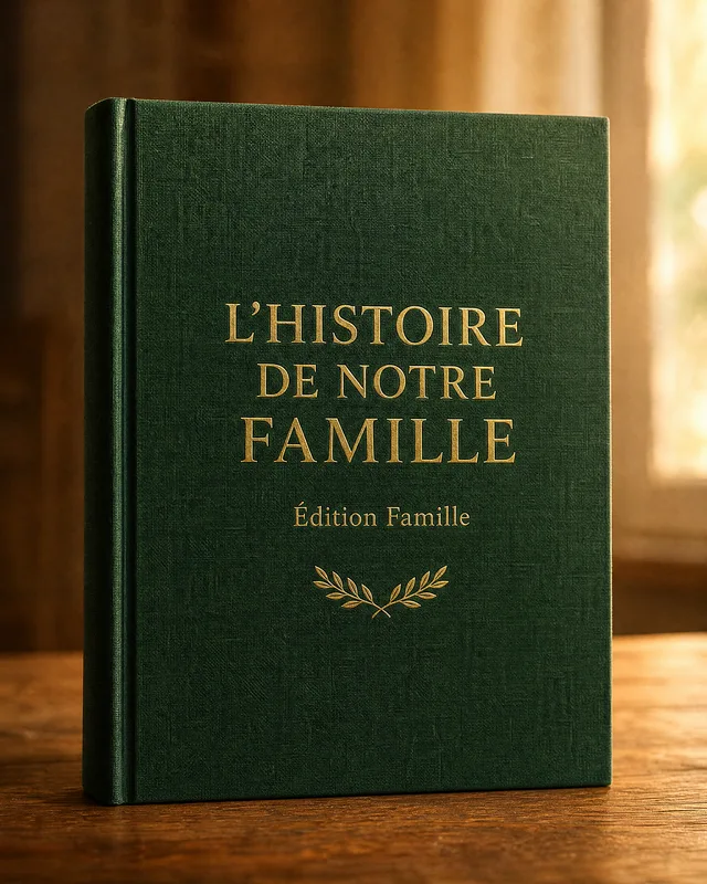 Livre de mémoire familiale Nostoria — formule Famille
